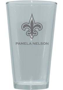 New Orleans Saints Personalized Laser Etched 17oz Pint Glass