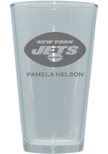 New York Jets Personalized Laser Etched 17oz Pint Glass