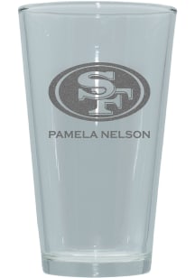 San Francisco 49ers Personalized Laser Etched 17oz Pint Glass