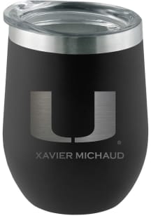 Miami Hurricanes Personalized Laser Etched 12oz Stemless Wine Tumbler