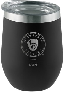 Milwaukee Brewers Personalized Laser Etched 12oz Stemless Wine Tumbler