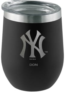 New York Yankees Personalized Laser Etched 12oz Stemless Wine Tumbler