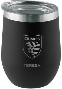 San Jose Earthquakes Personalized Laser Etched 12oz Stemless Wine Tumbler