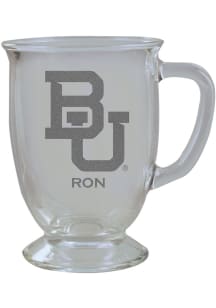 Baylor Bears Personalized Laser Etched 16oz Cafe Glass Mug Stein