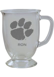 Clemson Tigers Personalized Laser Etched 16oz Cafe Glass Mug Stein