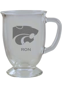 K-State Wildcats Personalized Laser Etched 16oz Cafe Glass Mug Stein