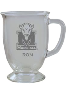 Marshall Thundering Herd Personalized Laser Etched 16oz Cafe Glass Mug Stein