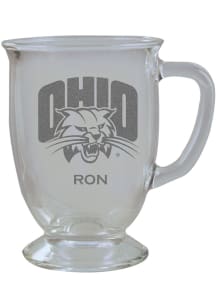 Ohio Bobcats Personalized Laser Etched 16oz Cafe Glass Mug Stein