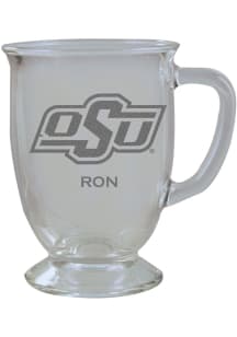 Oklahoma State Cowboys Personalized Laser Etched 16oz Cafe Glass Mug Stein
