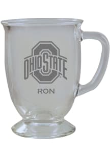Ohio State Buckeyes Personalized Laser Etched 16oz Cafe Glass Mug Stein