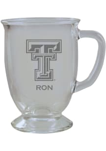 Texas Tech Red Raiders Personalized Laser Etched 16oz Cafe Glass Mug Stein