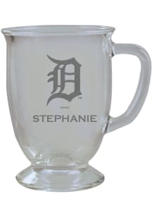 Detroit Tigers Personalized Laser Etched 16oz Cafe Glass Mug Stein