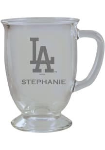 Los Angeles Dodgers Personalized Laser Etched 16oz Cafe Glass Mug Stein