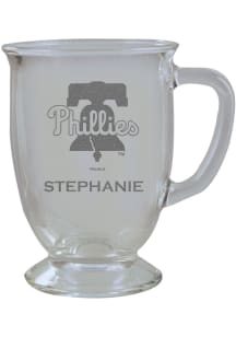 Philadelphia Phillies Personalized Laser Etched 16oz Cafe Glass Mug Stein