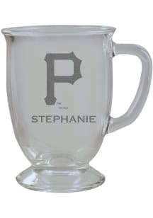 Pittsburgh Pirates Personalized Laser Etched 16oz Cafe Glass Mug Stein