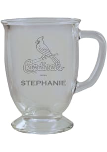 St Louis Cardinals Personalized Laser Etched 16oz Cafe Glass Mug Stein