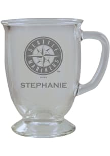 Seattle Mariners Personalized Laser Etched 16oz Cafe Glass Mug Stein