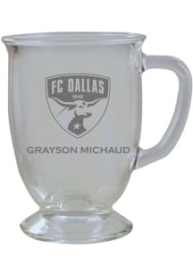 FC Dallas Personalized Laser Etched 16oz Cafe Glass Mug Stein