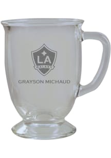 LA Galaxy Personalized Laser Etched 16oz Cafe Glass Mug Stein