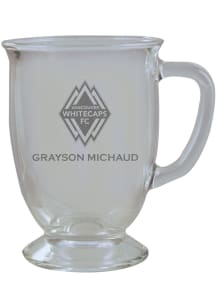 Vancouver Whitecaps FC Personalized Laser Etched 16oz Cafe Glass Mug Stein