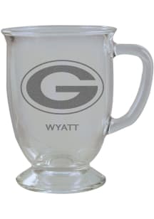 Green Bay Packers Personalized Laser Etched 16oz Cafe Glass Mug Stein