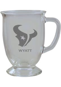 Houston Texans Personalized Laser Etched 16oz Cafe Glass Mug Stein