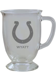 Indianapolis Colts Personalized Laser Etched 16oz Cafe Glass Mug Stein