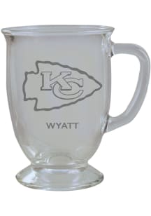Kansas City Chiefs Personalized Laser Etched 16oz Cafe Glass Mug Stein
