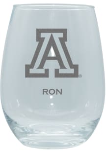 Arizona Wildcats Personalized Laser Etched 15oz Stemless Wine Glass