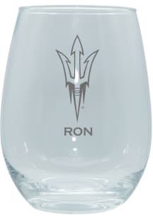 Arizona State Sun Devils Personalized Laser Etched 15oz Stemless Wine Glass
