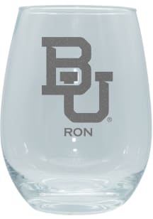 Baylor Bears Personalized Laser Etched 15oz Stemless Wine Glass