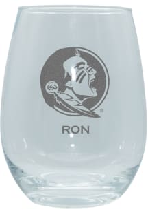 Florida State Seminoles Personalized Laser Etched 15oz Stemless Wine Glass