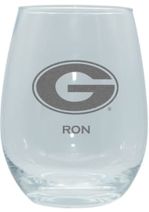 Georgia Bulldogs Personalized Laser Etched 15oz Stemless Wine Glass