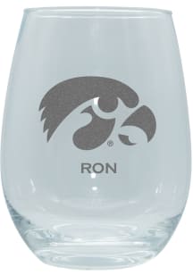 Iowa State Cyclones Personalized Laser Etched 15oz Stemless Wine Glass