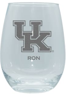Kentucky Wildcats Personalized Laser Etched 15oz Stemless Wine Glass