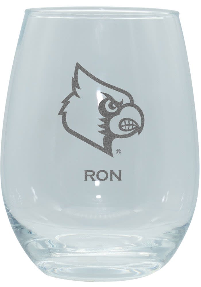 Louisville Cardinals 15oz. Stemless Wine Glass