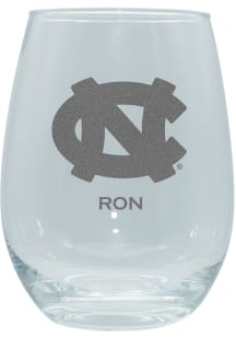 NC State Wolfpack Personalized Laser Etched 15oz Stemless Wine Glass