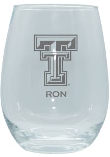 Texas Tech Red Raiders Personalized Laser Etched 15oz Stemless Wine Glass