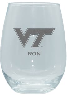 Virginia Tech Hokies Personalized Laser Etched 15oz Stemless Wine Glass