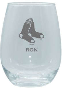 Boston Red Sox Personalized Laser Etched 15oz Stemless Wine Glass