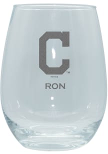Cleveland Guardians Personalized Laser Etched 15oz Stemless Wine Glass