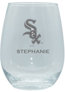 Chicago White Sox Personalized Laser Etched 15oz Stemless Wine Glass