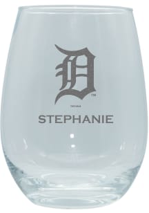 Detroit Tigers Personalized Laser Etched 15oz Stemless Wine Glass