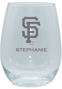 San Francisco Giants Personalized Laser Etched 15oz Stemless Wine Glass