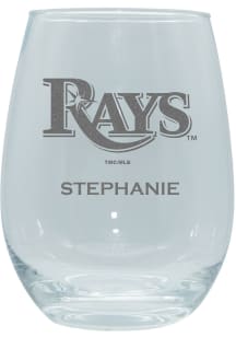 Tampa Bay Rays Personalized Laser Etched 15oz Stemless Wine Glass