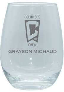 Columbus Crew Personalized Laser Etched 15oz Stemless Wine Glass