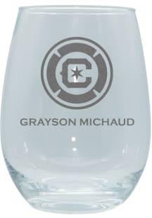 Chicago Fire Personalized Laser Etched 15oz Stemless Wine Glass