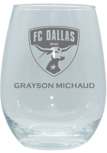 FC Dallas Personalized Laser Etched 15oz Stemless Wine Glass