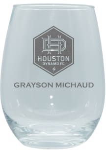 Houston Dynamo Personalized Laser Etched 15oz Stemless Wine Glass