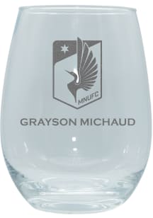 Minnesota United FC Personalized Laser Etched 15oz Stemless Wine Glass